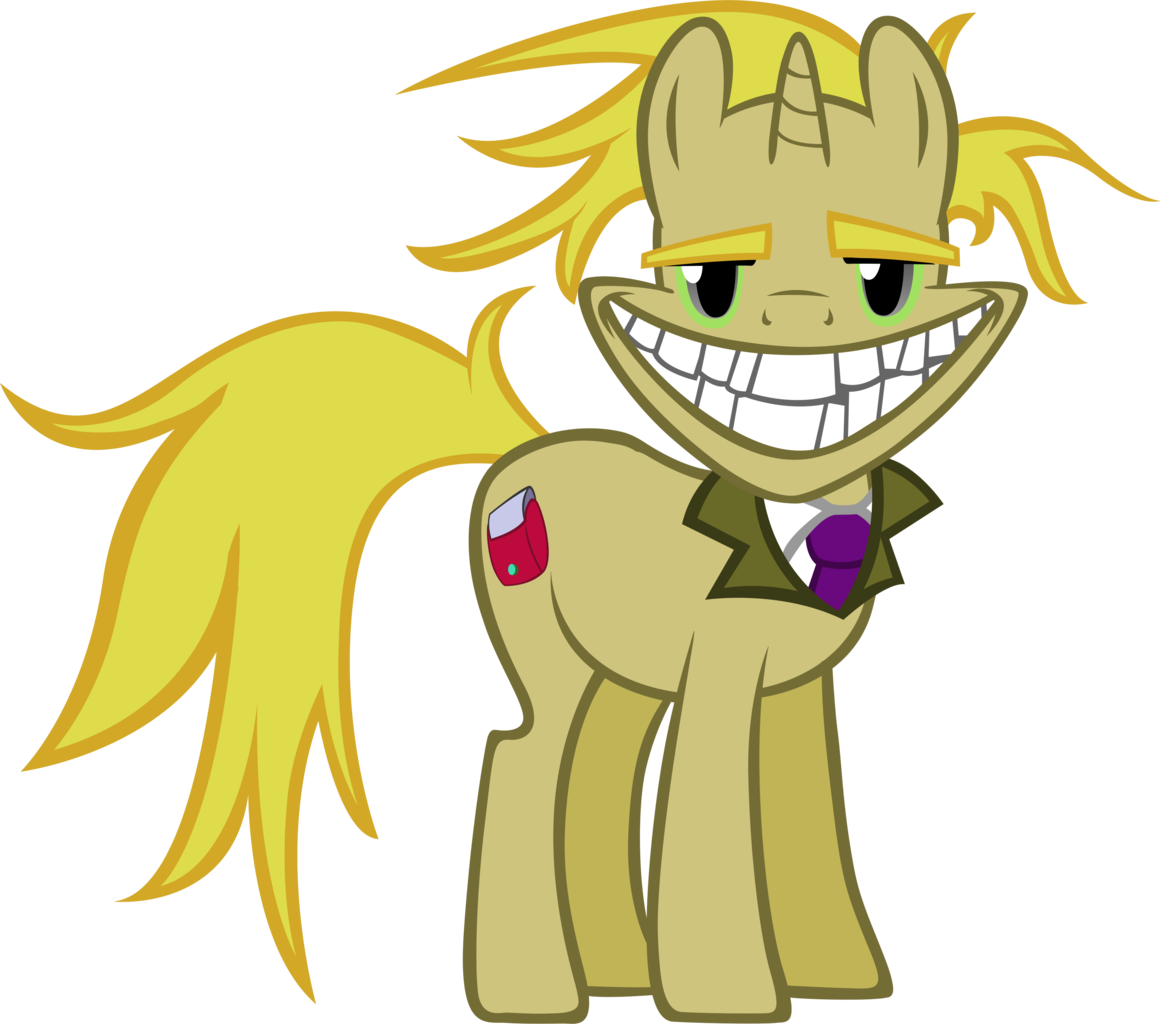 Mischievous Smiling Pony Character PNG