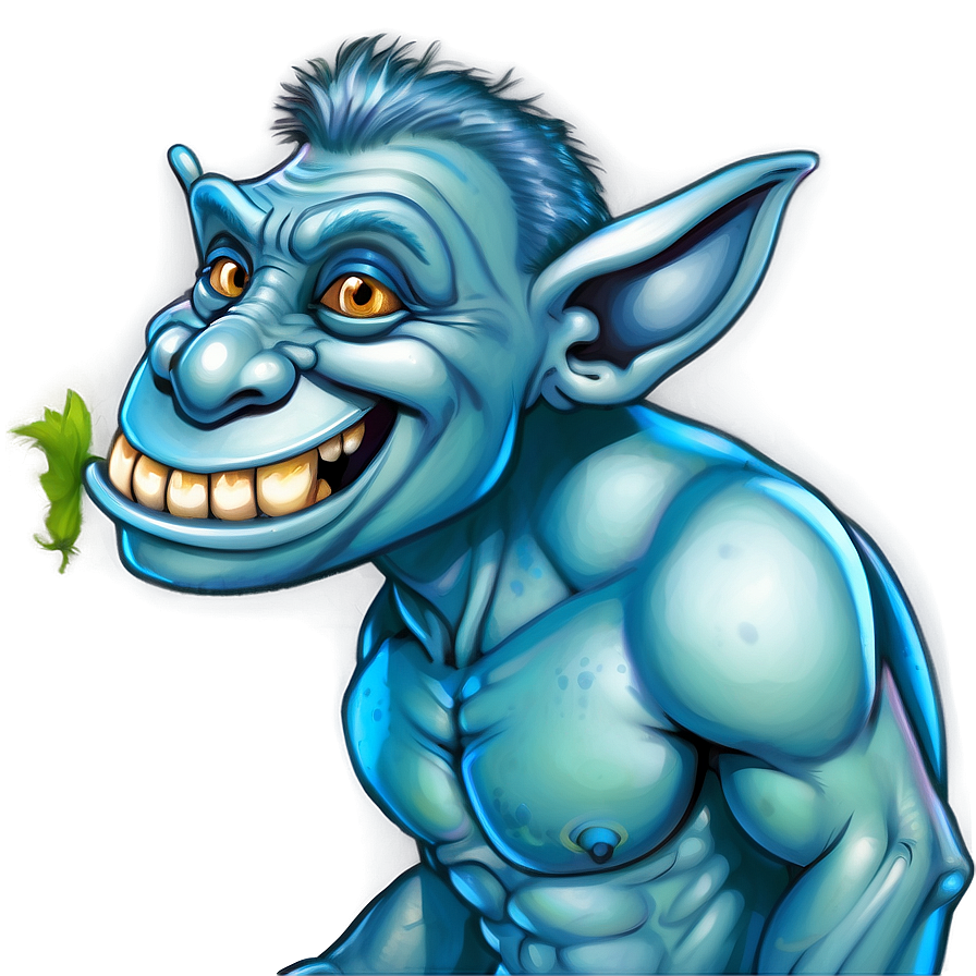Mischievous Troll Illustration Png 05232024 PNG
