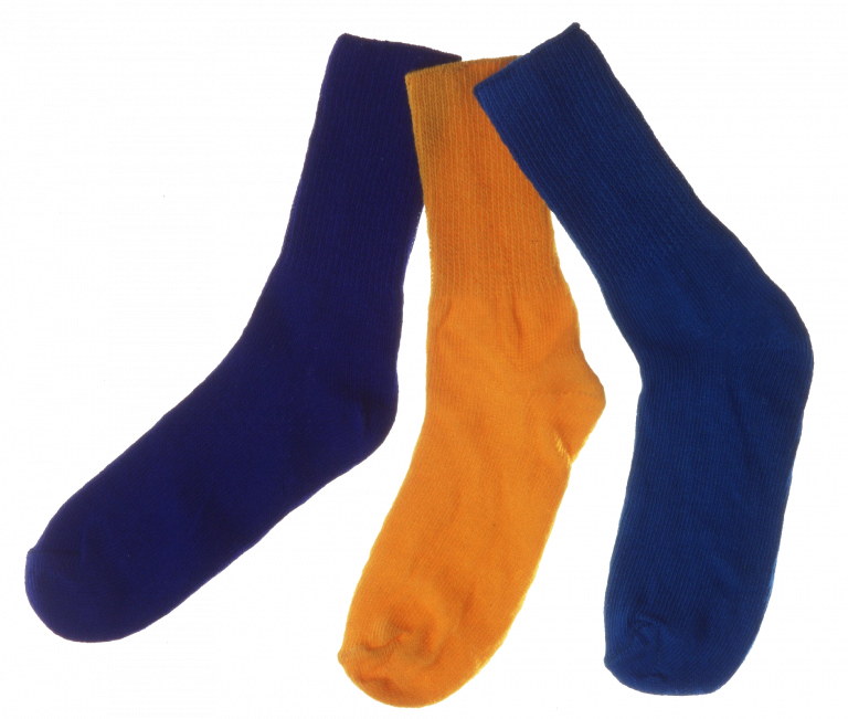 Mismatched_ Blue_and_ Orange_ Socks PNG