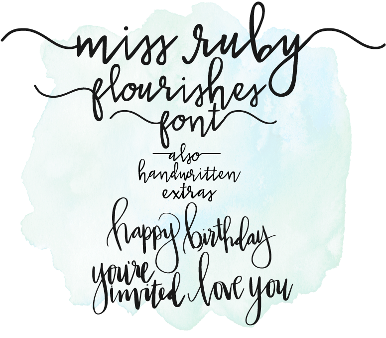 Download Miss Ruby Flourishes Font Promotion | Wallpapers.com