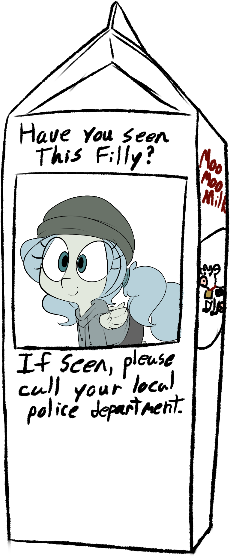 Missing Filly Milk Carton PNG