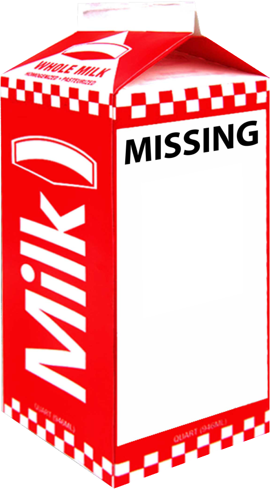 Missing Person Milk Carton PNG