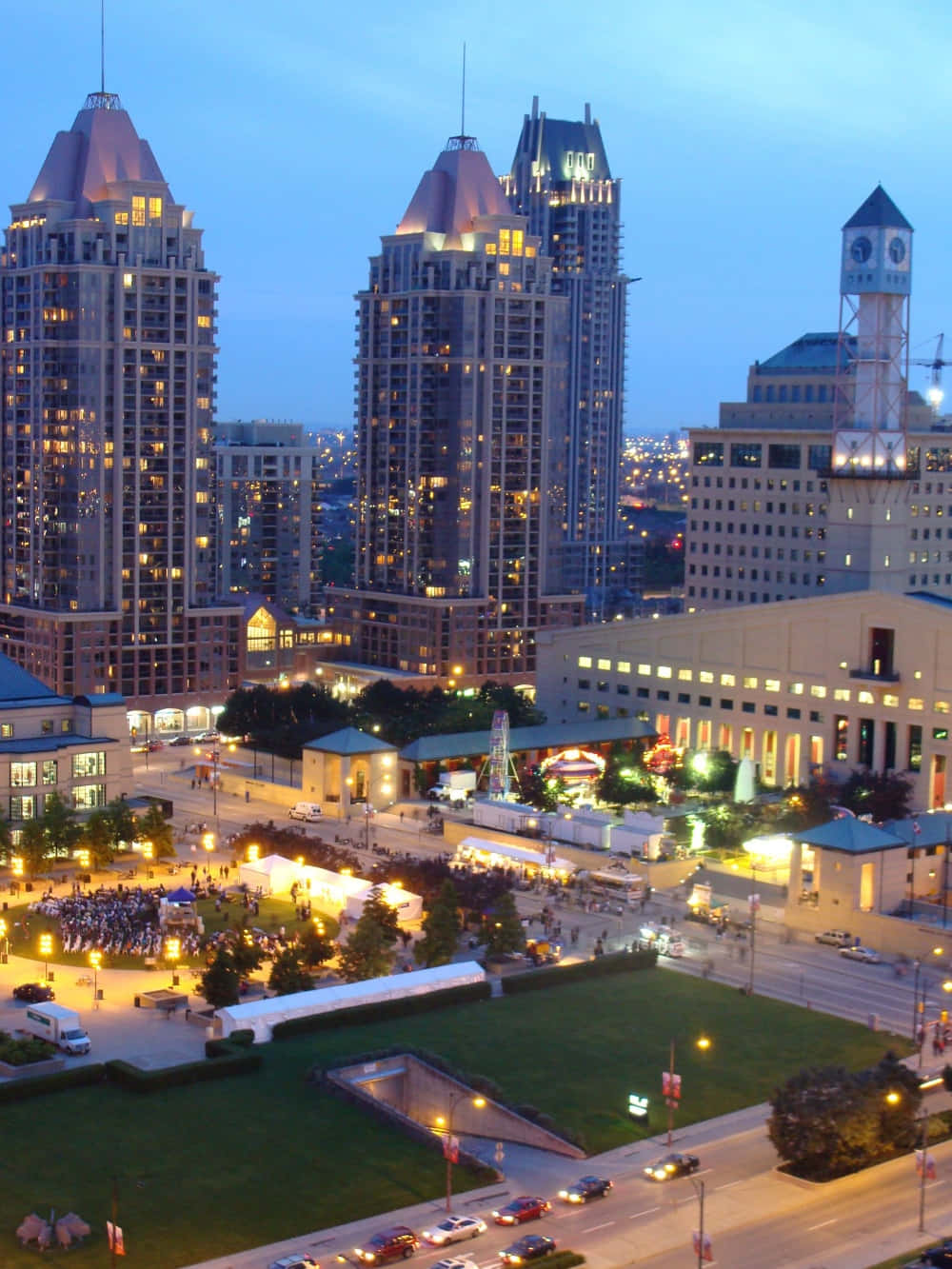 Mississauga Twilight Cityscape Wallpaper