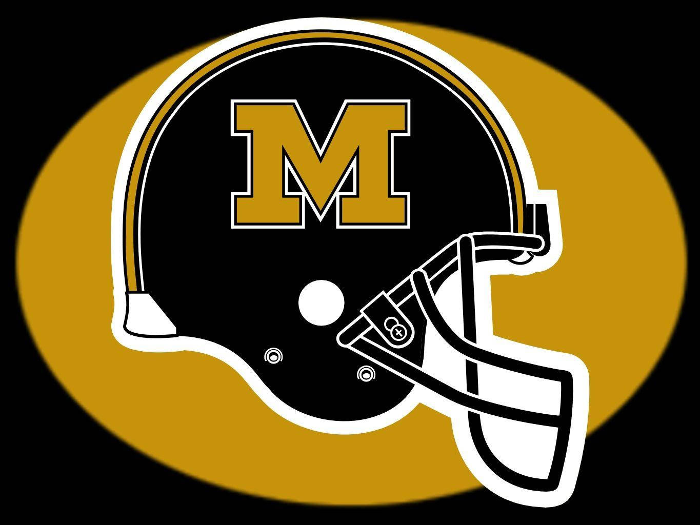 Missouri Tigers Helmet Gold And Black Background Wallpaper