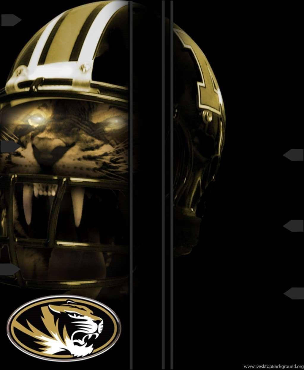 Missouri Tigers Soccer Helmet Black Background Wallpaper