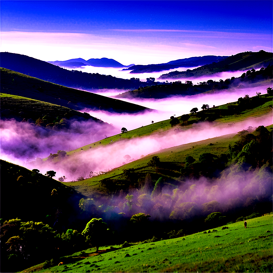 Download Mist Covered Hills Png Knk68 | Wallpapers.com