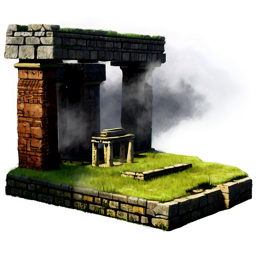 Mist Over Ancient Ruins Png 05242024 PNG