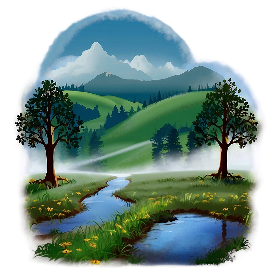 Mist Over Meadows Png 1 PNG