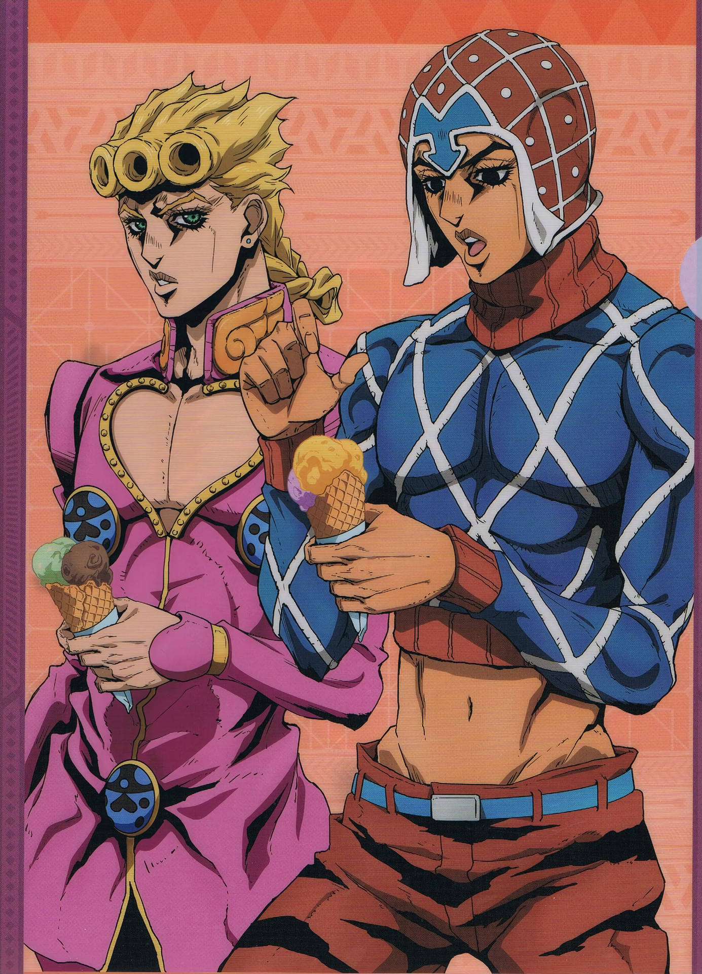 A Comic Book With Two Characters Eating Ice Cream Wallpaper
