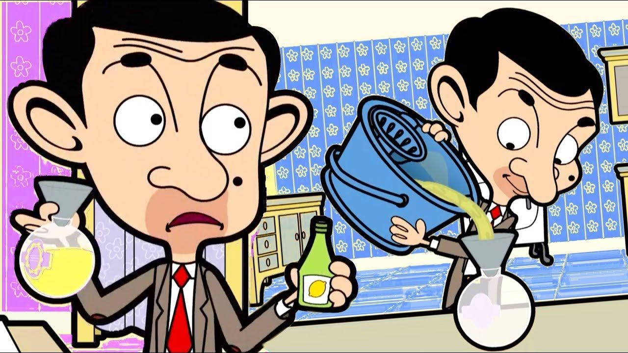 Mister Bean Cartoon Mad Scientist Wallpaper