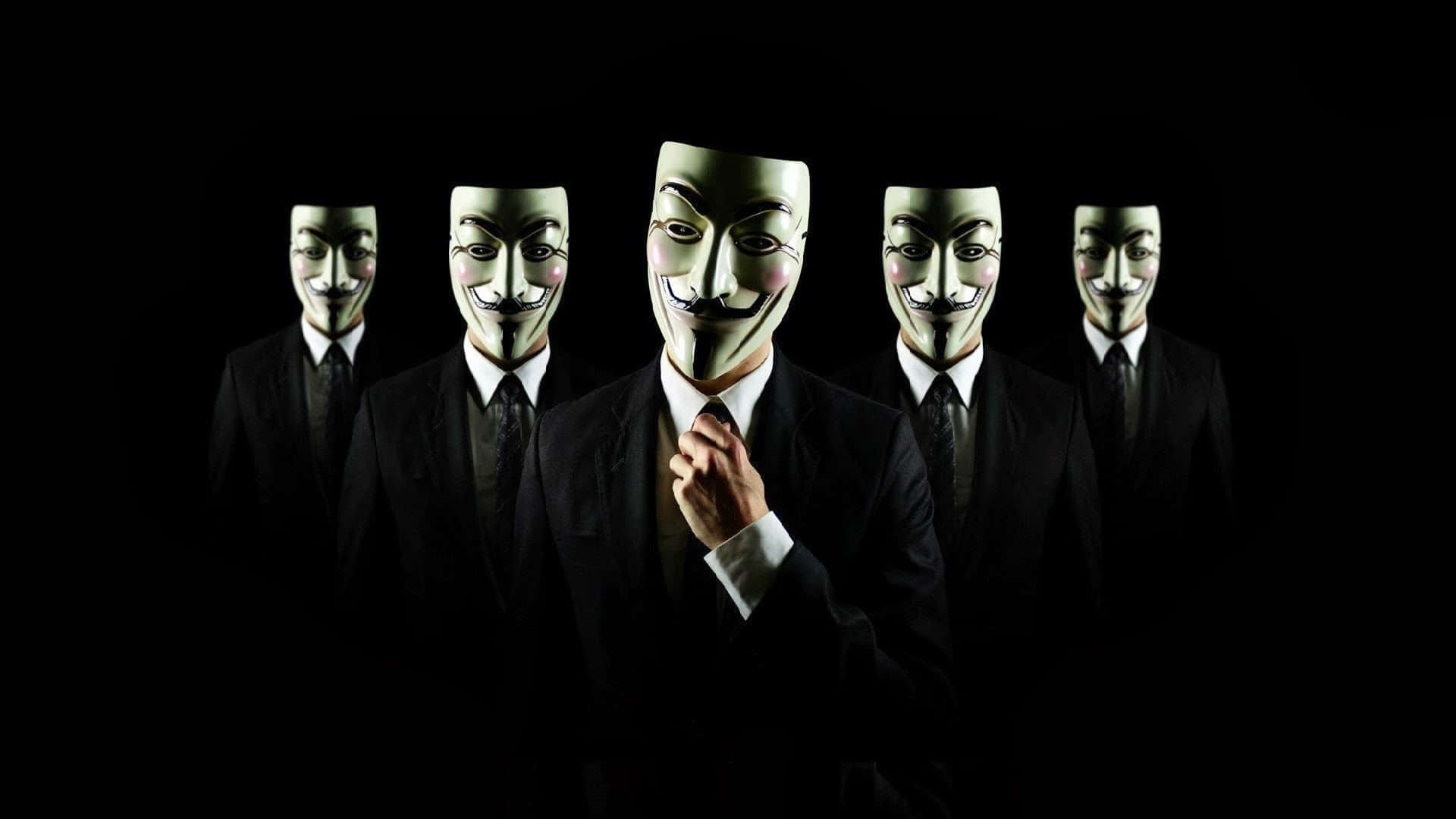 Misteriosafigura Anonima In Un'ambientazione Cyber Oscura