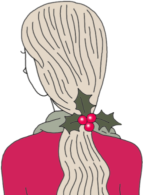 Mistletoe Hair Accessory Illustration PNG