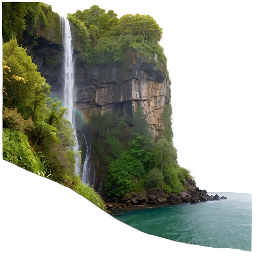 Misty Cliffside View Png Uuu62 PNG