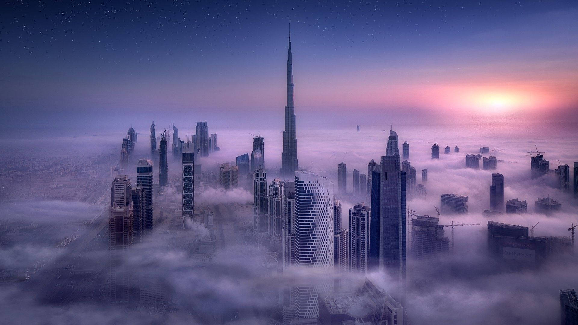 Misty Dubai From Above