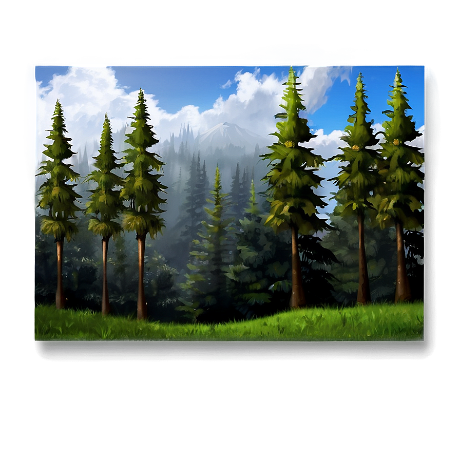 Misty Forest Background Png Wch26 PNG