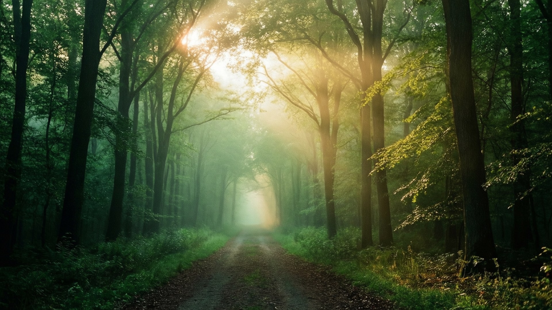 Sentier de la Forêt Brumeuse Fonds d'écran