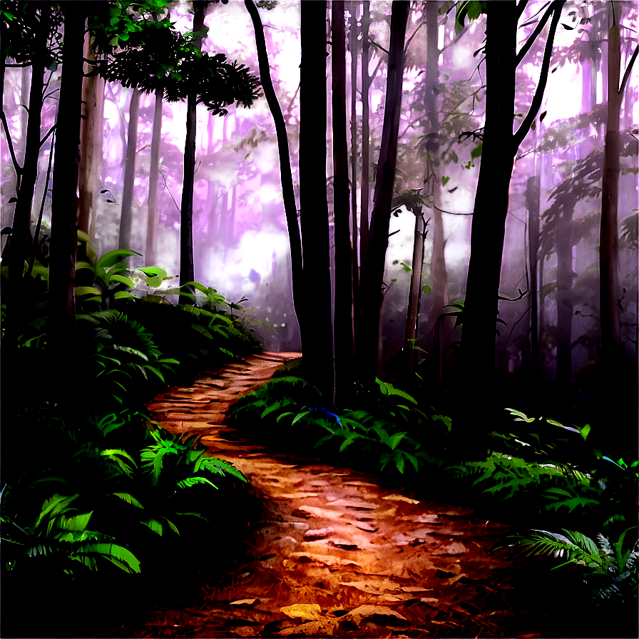 Download Misty Forest Path Landscape Png 5 | Wallpapers.com