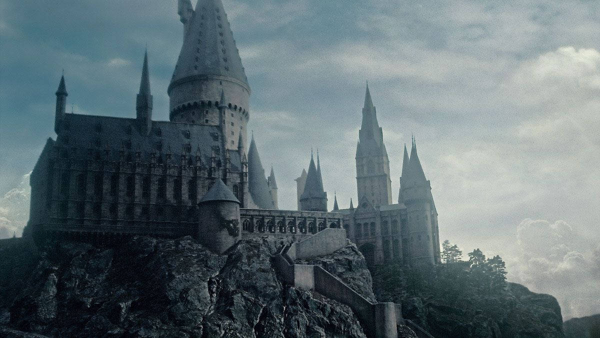 Misty Hogwarts Castle