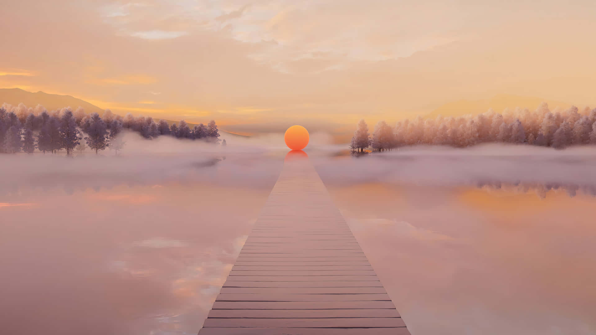 Misty Lake Sunrise.jpg Wallpaper
