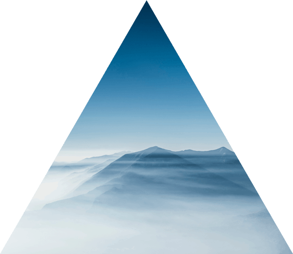 Misty Mountain Peaks Triangle View PNG