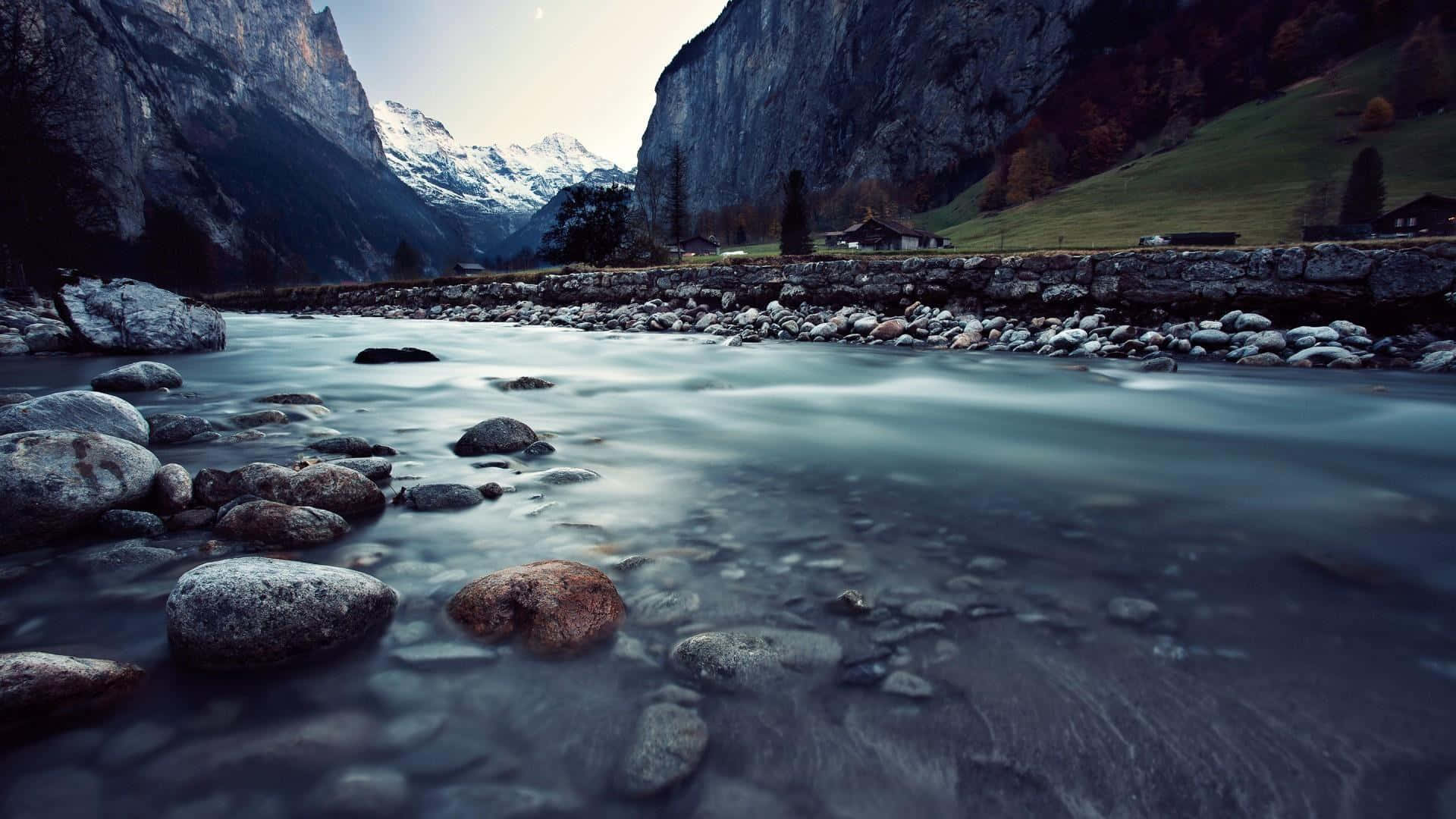 Misty Mountain River Landscape.jpg Wallpaper