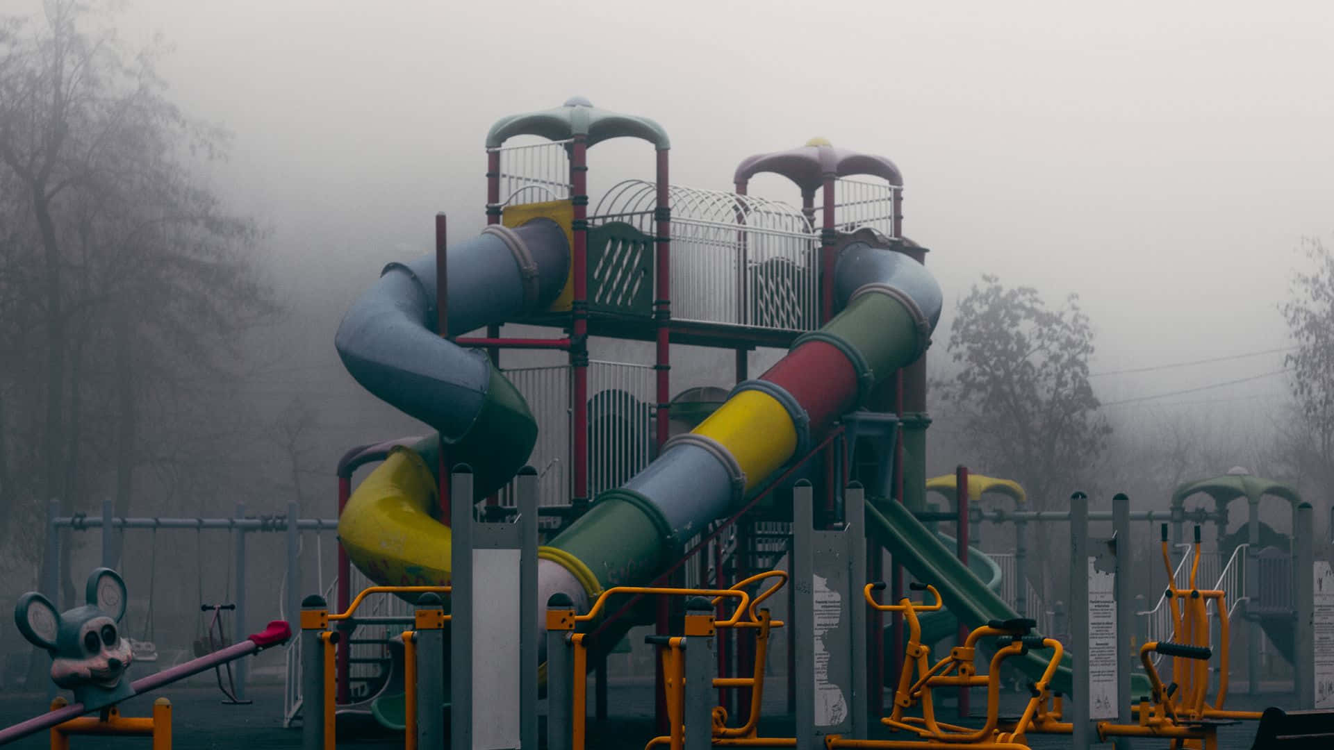 Misty Playground_ Horror Aesthetic.jpg Wallpaper