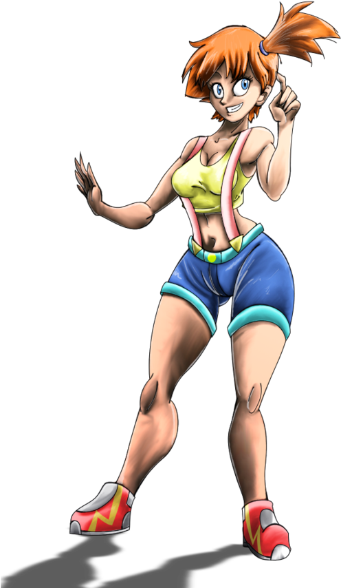 Misty Pokemon Animated Character Pose PNG
