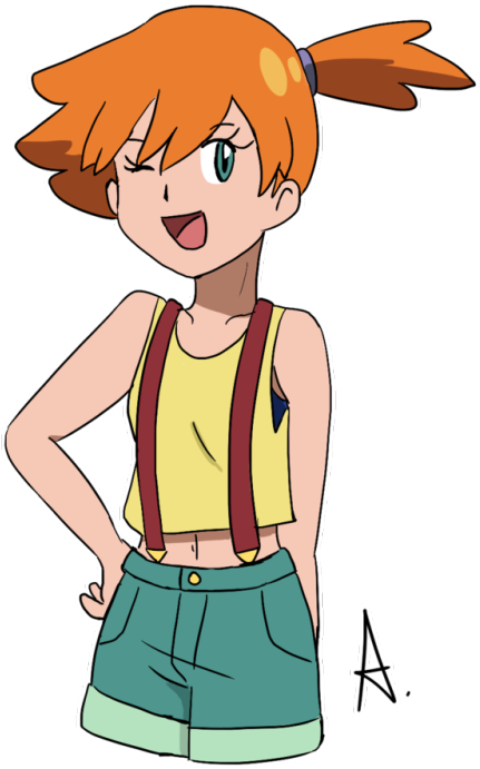 Misty Pokemon Character Standing Pose PNG