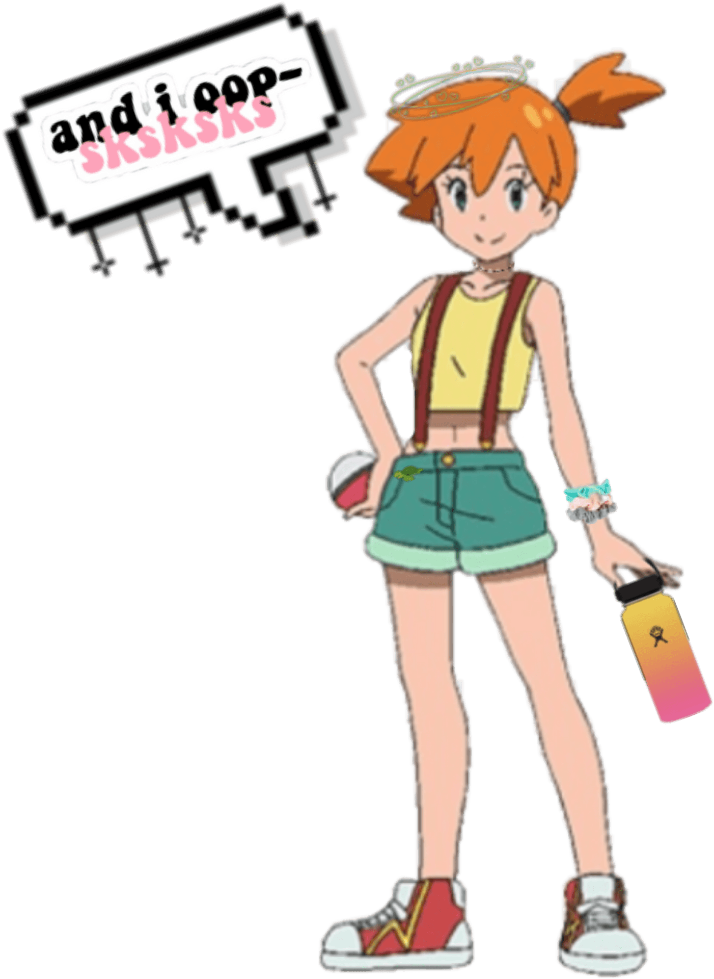 Misty Pokemon Character With Text Bubble PNG