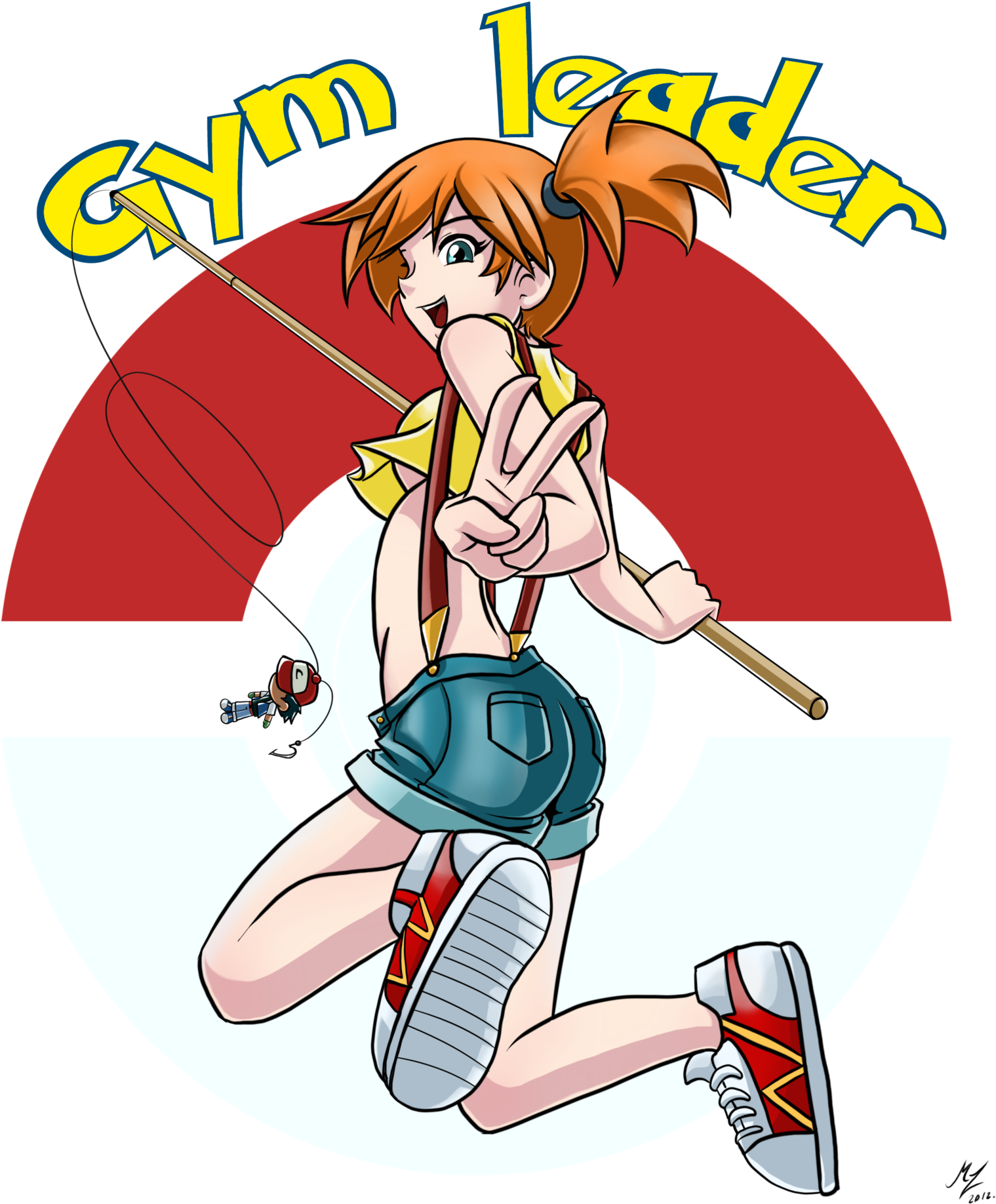 Misty Pokemon Gym Leader Illustration PNG