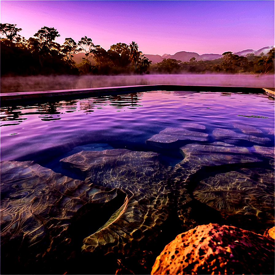 Misty Pool Water Morning Png Fdf PNG