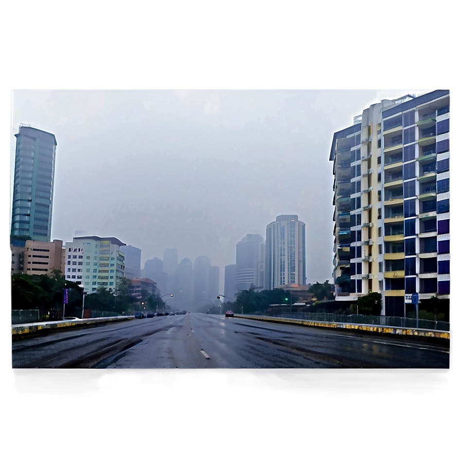 Misty Rain In The City Png Kiu PNG