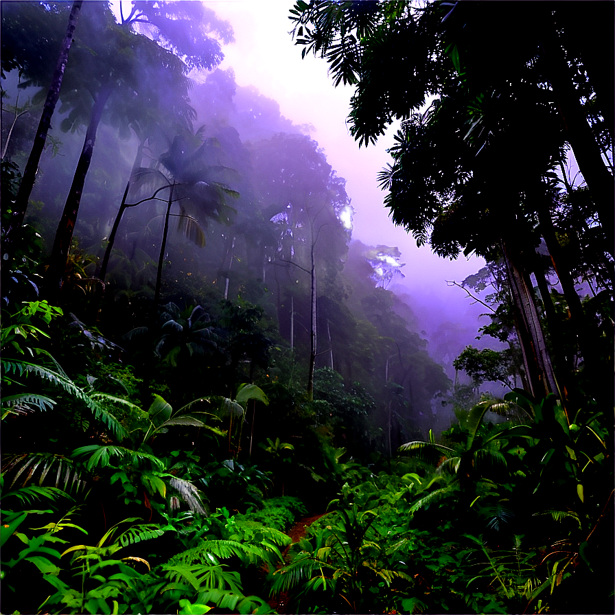 Misty Rainforest Trek Png Cly73 PNG