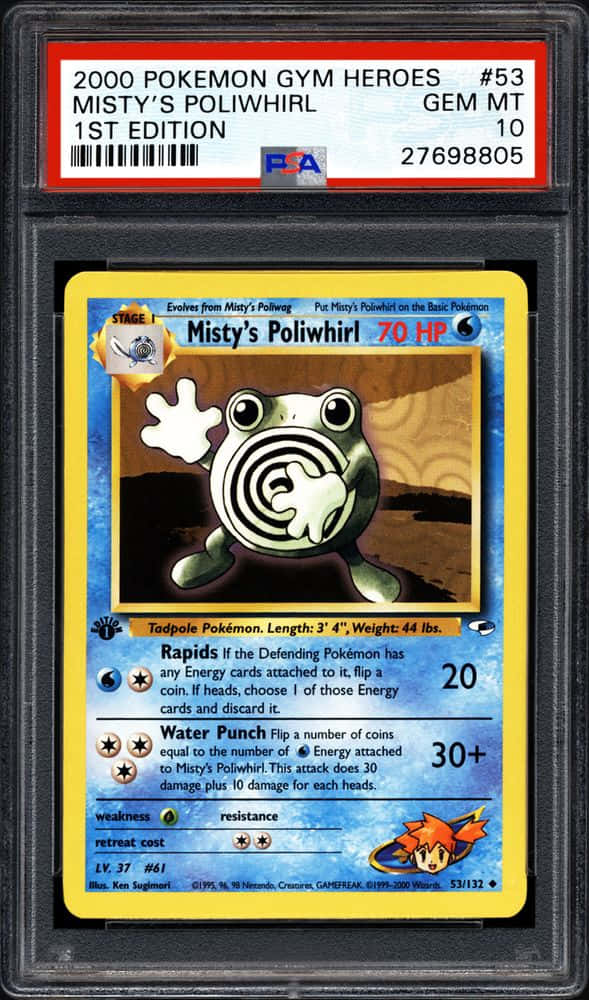 Tarjetade Pokémon De Poliwhirl De Misty. Fondo de pantalla
