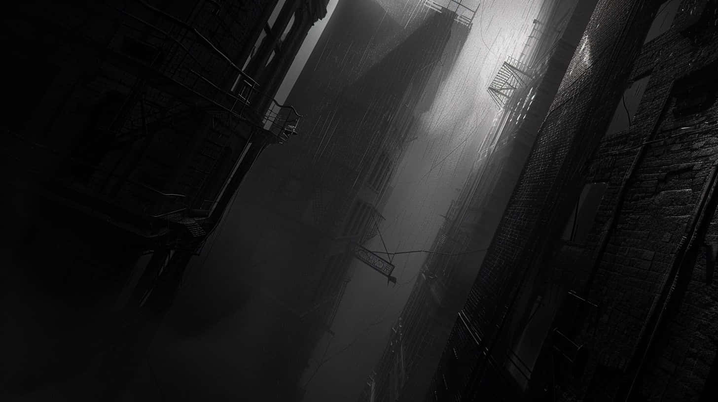 Misty_ Urban_ Nightfall Wallpaper
