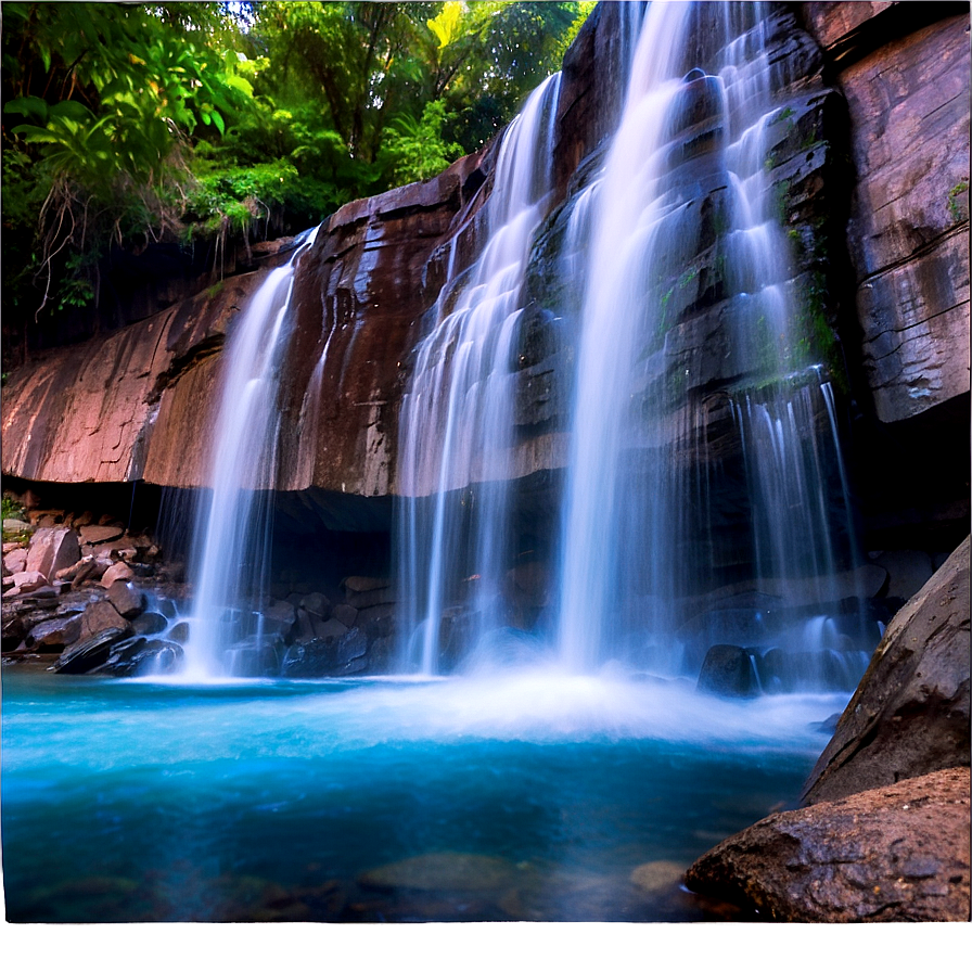 Misty Waterfall Oasis Png 38 PNG