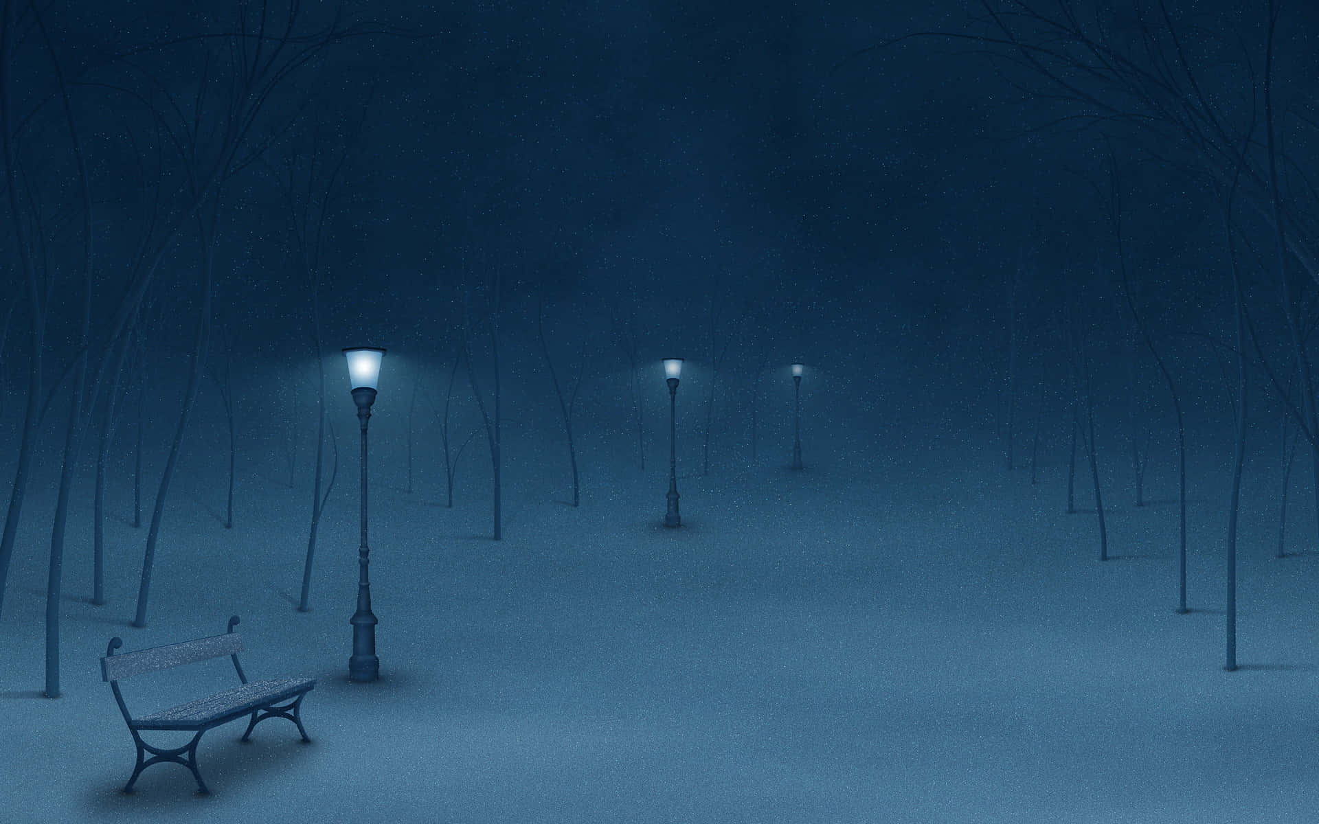 Misty Winter Park Scene.jpg Wallpaper