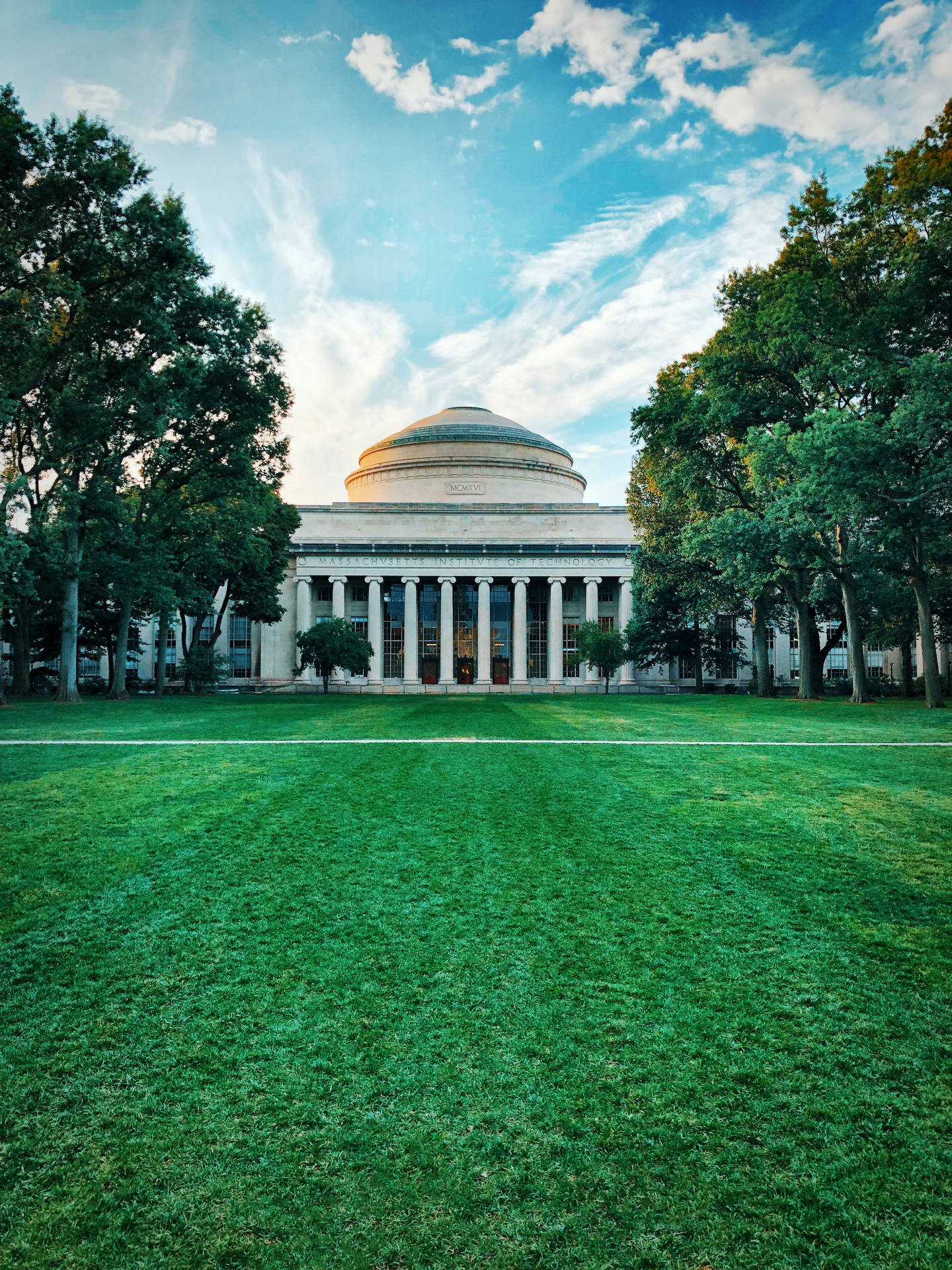 Mit Great Dome With Grass And Trees Wallpaper