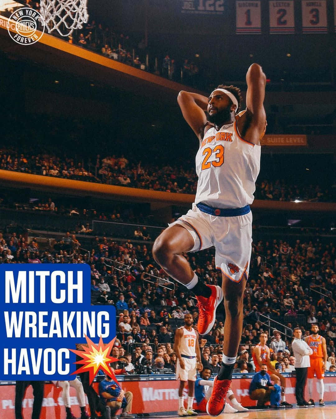 Mitchell Robinson Mitch udøver ødelæggelser Poster NBA 2K 20 Wallpaper