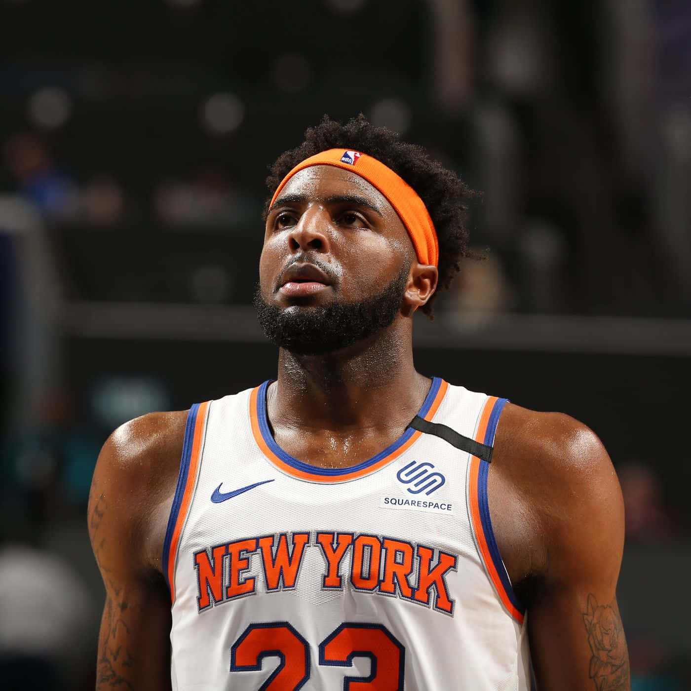 Mitchellrobinson, Giocatore Nba Dei New York Knicks. Sfondo