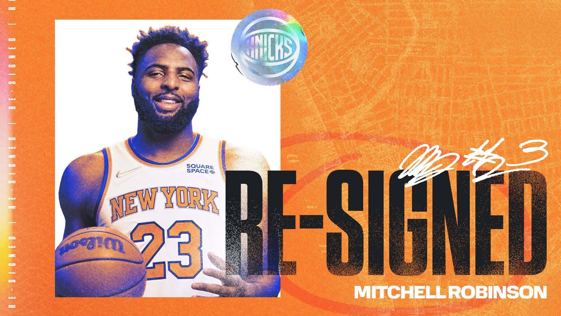 Mitchell Robinson Re-Signed Poster New York Wallpaper