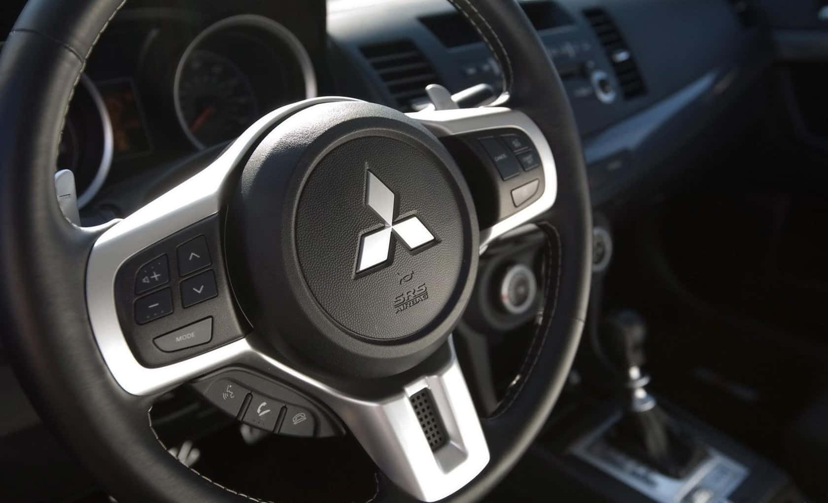 Mitsubishi Car Steering Wheel Wallpaper