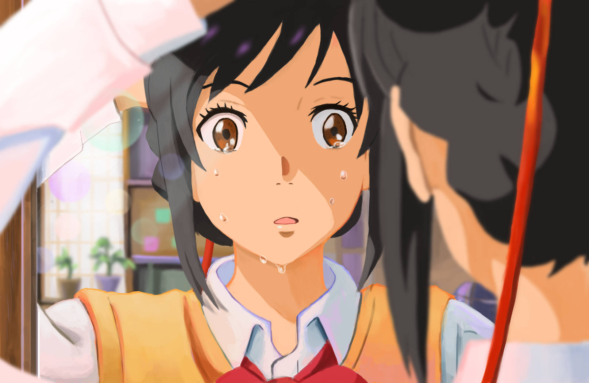 Mitsuha In The Mirror Your Name 4k Background