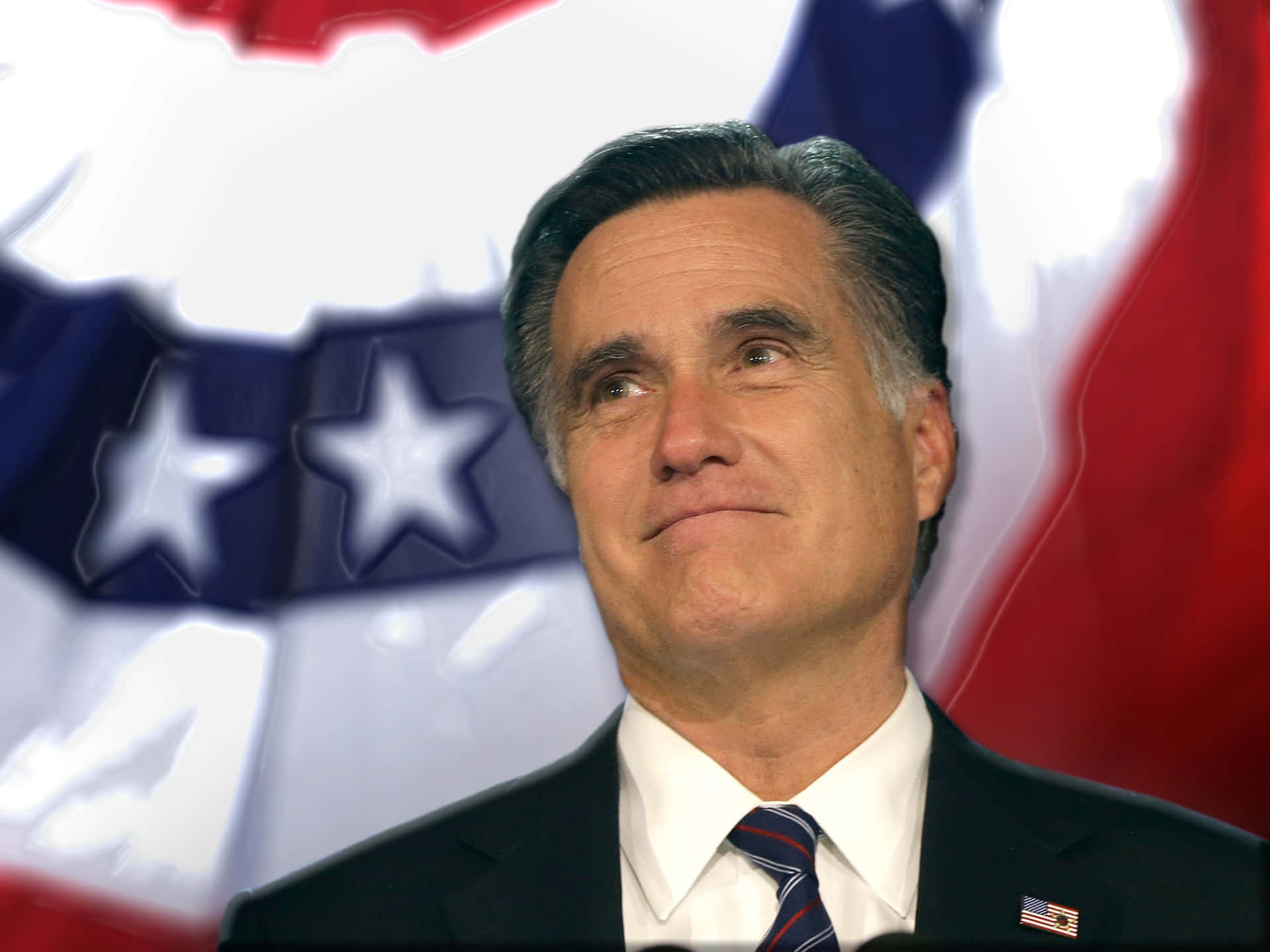 Mitt Romney Patriotic Backdrop Wallpaper