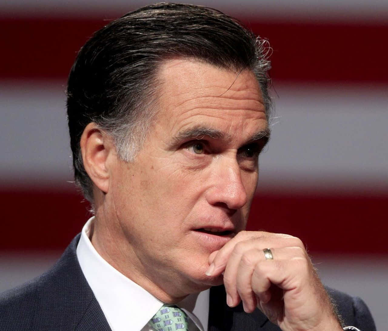 Mitt Romney Pensive Look Wallpaper