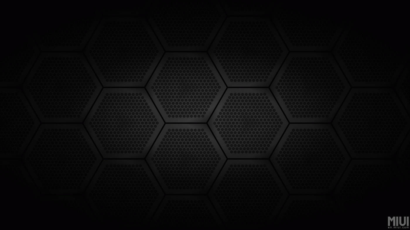 Miui Black Hexagons Wallpaper