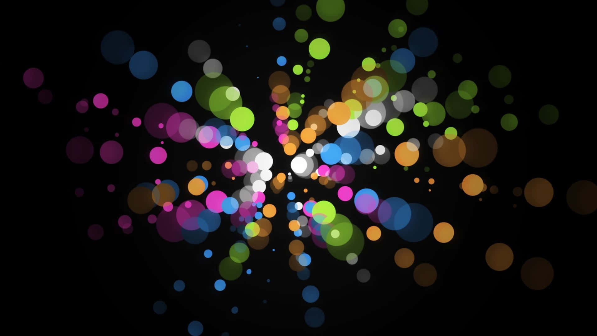 Colorful Dots On A Black Background