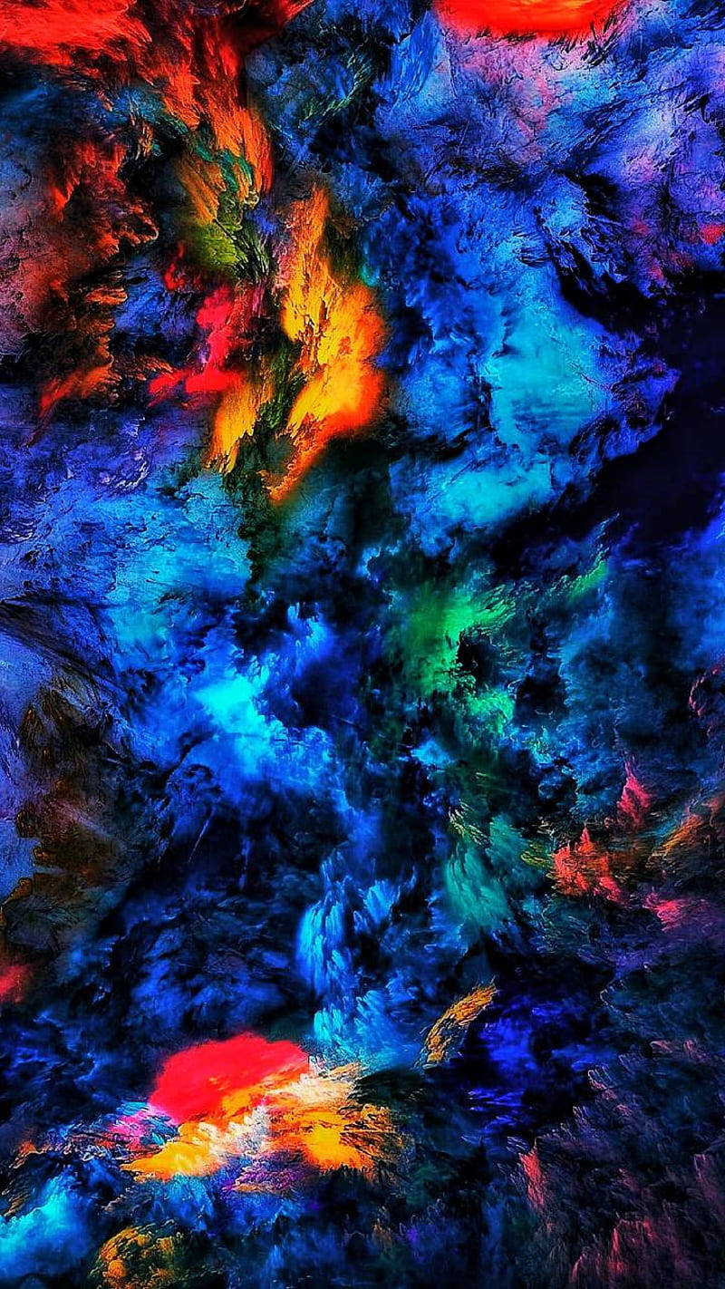 Mezclael Color Con Humo Azul. Fondo de pantalla