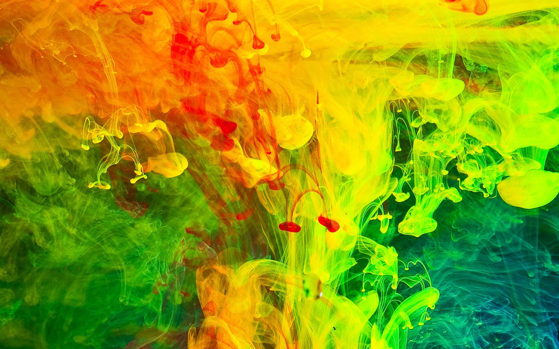 Mix Color Yellow, Orange, And Green Background