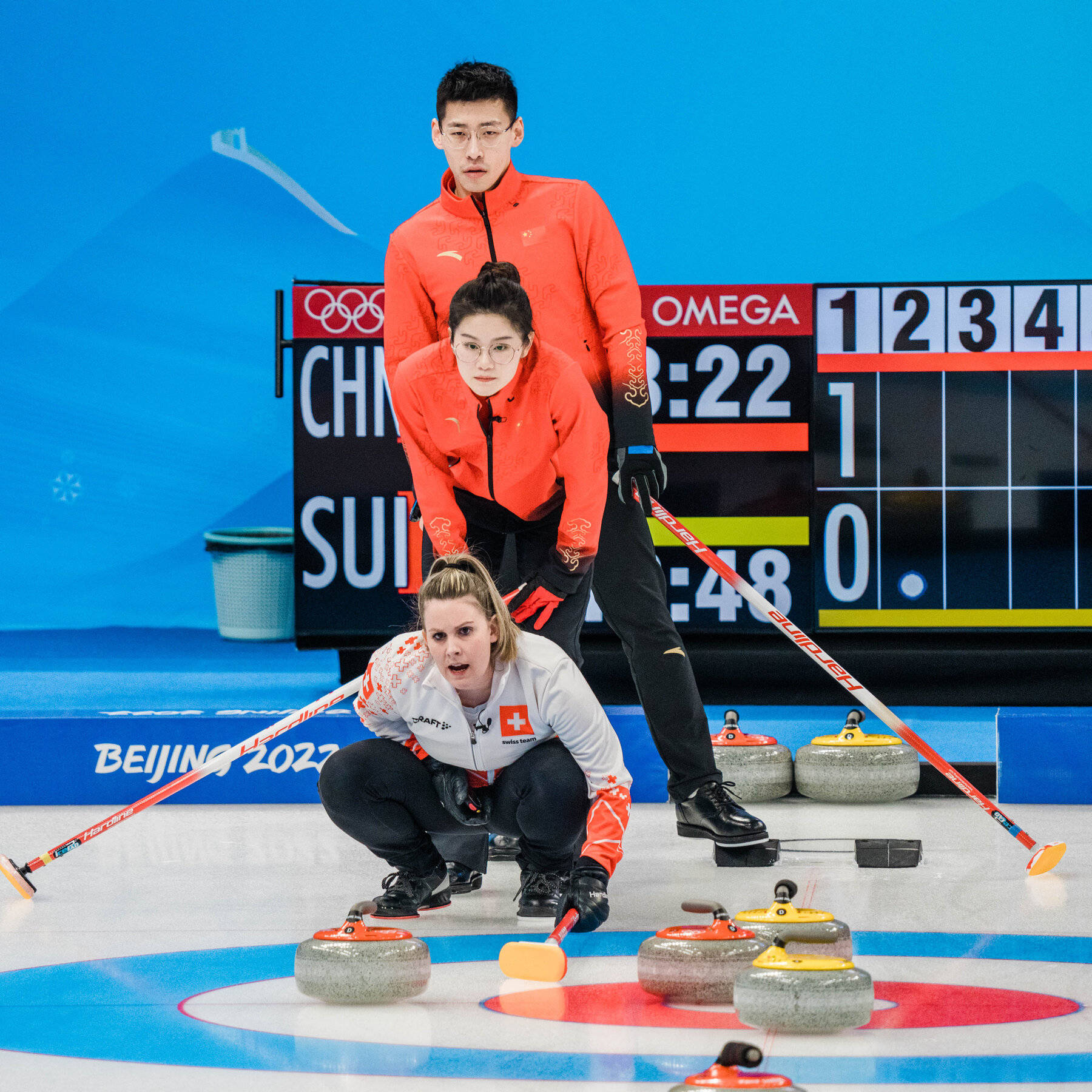 Blandet dobbelt curling konkurrence Wallpaper